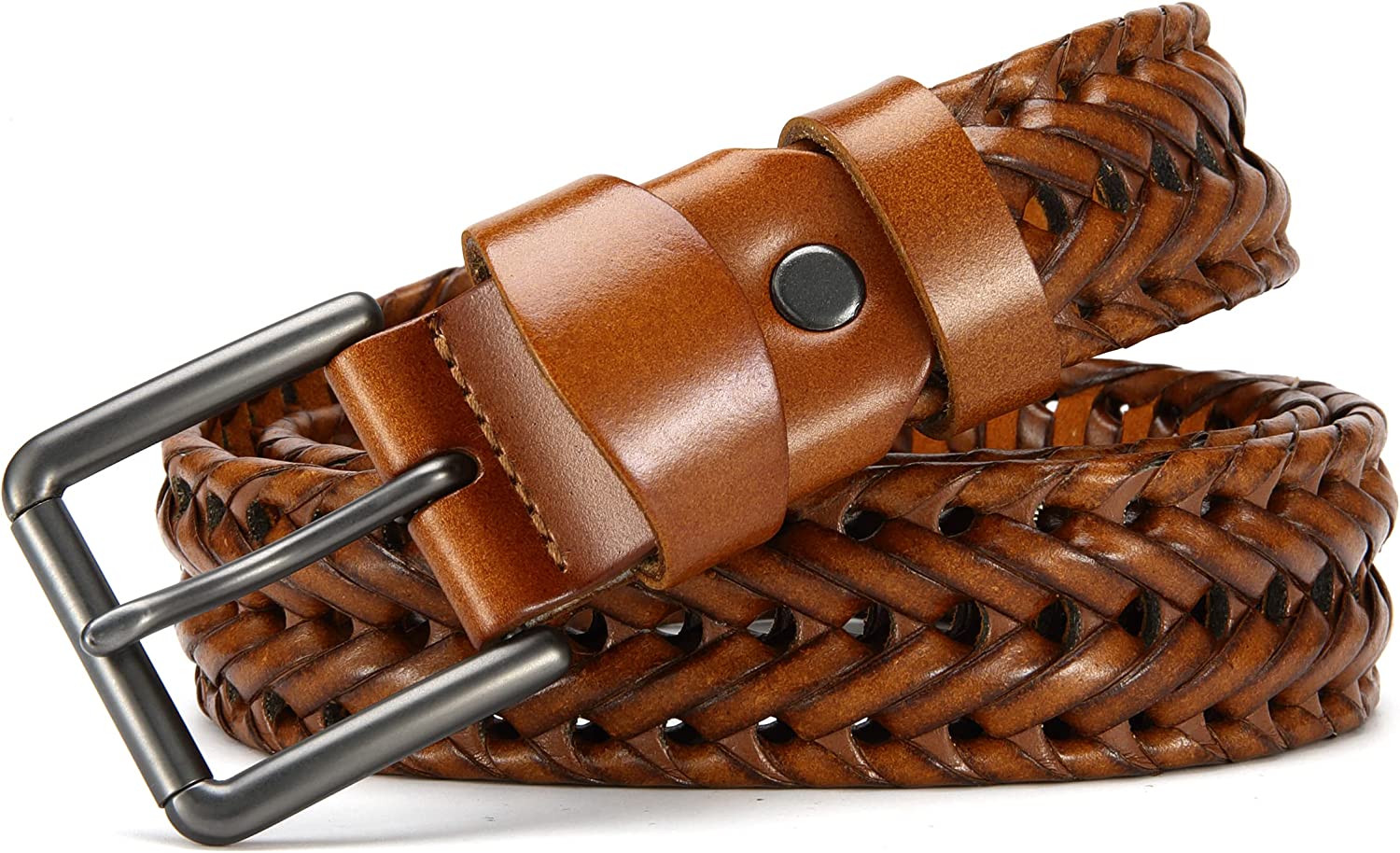 CHAOREN Braided Belt for Men - Mens Belt Leather 1 3/8" for Casual Jeans - Hand Woven Make Your Gift Awesome - Image 7
